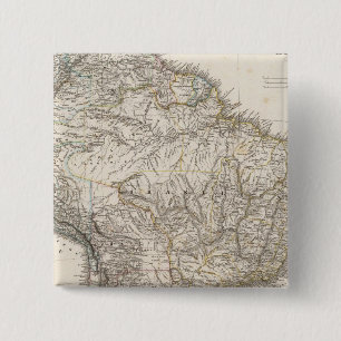 Badge Carré 5 Cm Carte composite de l'Amérique du Sud