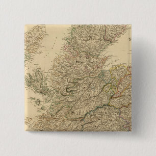 Badge Carré 5 Cm Carte d'Angleterre