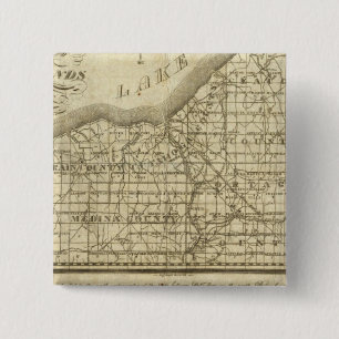 Badge Carré 5 Cm Carte de la réserve de l'Ouest