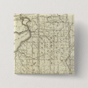 Badge Carré 5 Cm Carte de l'achat de Morris ou de West Geneseo