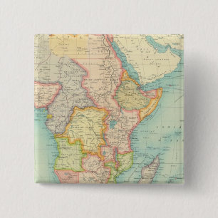 Badge Carré 5 Cm Carte de l'Afrique avec routes maritimes