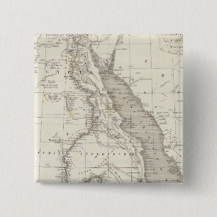 Badge Carré 5 Cm Carte de l'Afrique de l'Est