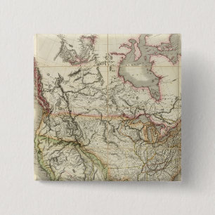 Badge Carré 5 Cm Carte de l'Amérique du Nord 4