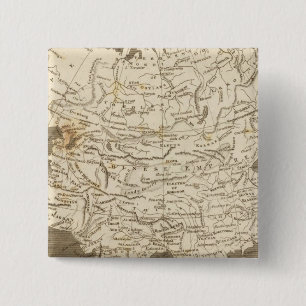 Badge Carré 5 Cm Carte de l'Asie par Arrowsmith