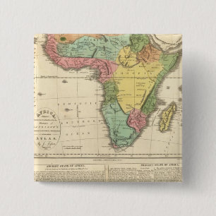 Badge Carré 5 Cm Carte de l'Atlas africain 2