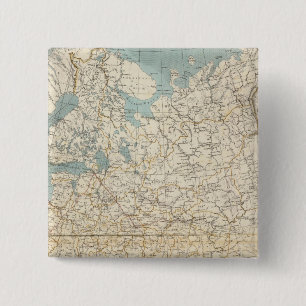 Badge Carré 5 Cm Carte de l'Atlas russe et polonais