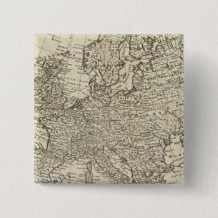 Badge Carré 5 Cm Carte de l'Europe 3