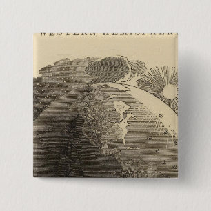 Badge Carré 5 Cm Carte de l'hémisphère occidental par Goodrich