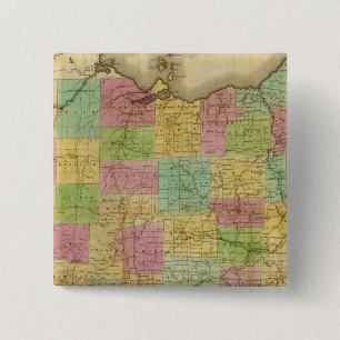 Badge Carré 5 Cm Carte de l'Ohio 2