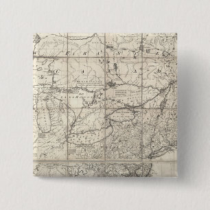 Badge Carré 5 Cm Carte des dominions britannique et français