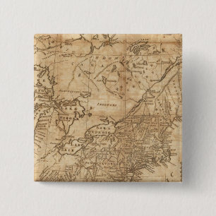 Badge Carré 5 Cm Carte des États du Nord et du Moyen-Orient 2