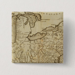 Badge Carré 5 Cm Carte des États-Unis 3