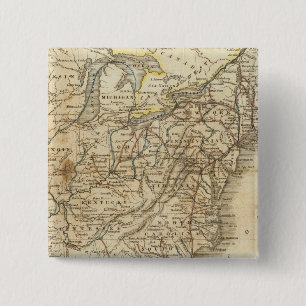 Badge Carré 5 Cm Carte Des États-Unis 3