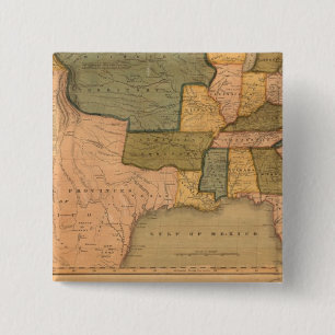 Badge Carré 5 Cm Carte des États-Unis avec George Washington