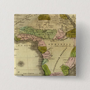 Badge Carré 5 Cm Carte des Jeux olympiques en Afrique