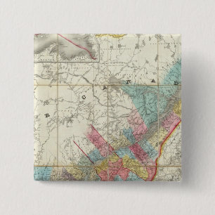 Badge Carré 5 Cm Carte Des Provinces Du Canada