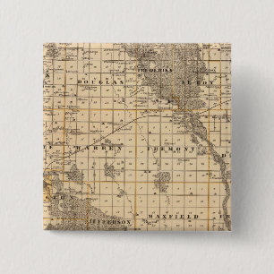 Badge Carré 5 Cm Carte du comté de Bremer