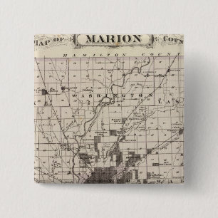 Badge Carré 5 Cm Carte du comté de Marion 2