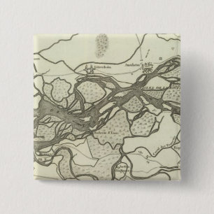 Badge Carré 5 Cm Carte du cours du Rhin