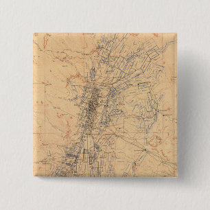 Badge Carré 5 Cm Carte du district de Washoe montrant les revendica