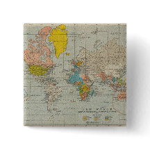 Carte du monde vintage 1910