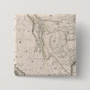 Badge Carré 5 Cm Carte Du Texas Et Des Pays Voisins