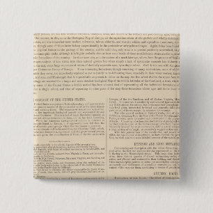 Badge Carré 5 Cm Carte géologique des États-Unis 2