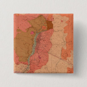 Badge Carré 5 Cm Carte géologique du district de Washoe