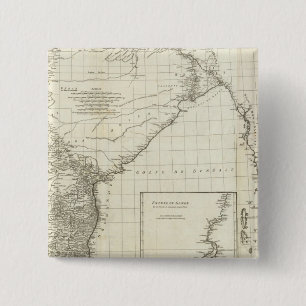 Badge Carré 5 Cm Carte indienne