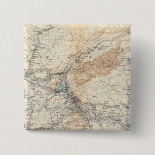 Badge Carré 5 Cm Carte militaire, WT Sherman