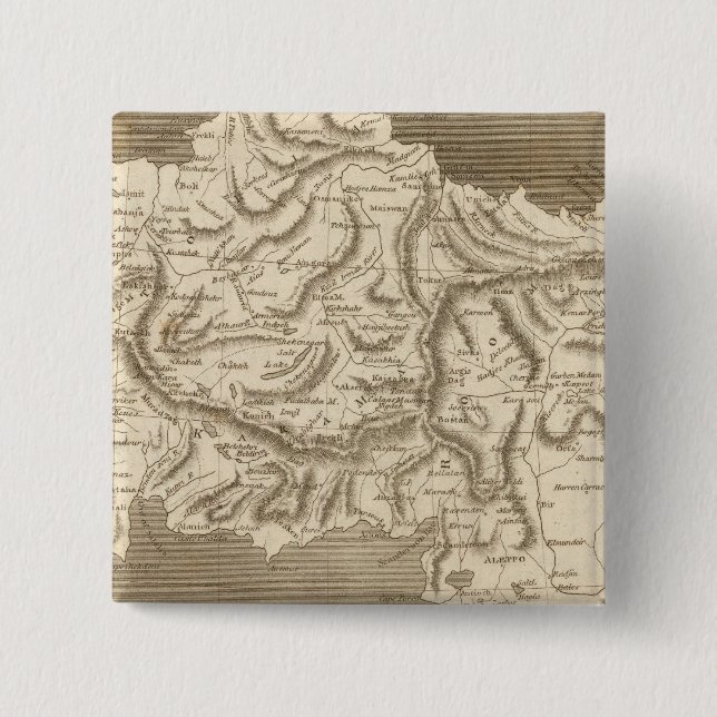 Badge Carré 5 Cm Carte mineure de l'Asie par Arrowsmith (Devant)