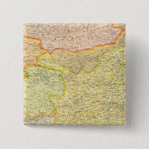 Badge Carré 5 Cm Carte politique chinoise