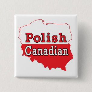 Badge Carré 5 Cm Carte polonaise
