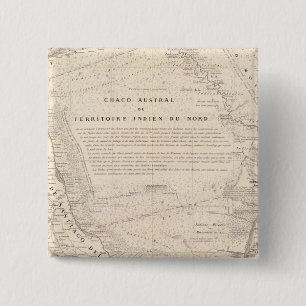 Badge Carré 5 Cm Carte, Province de Santiago del Estero