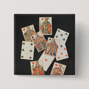 Badge Carré 5 Cm Cartes de jeu