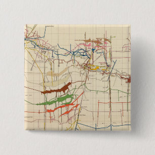 Badge Carré 5 Cm Cartes des mines de charbon numéro VI