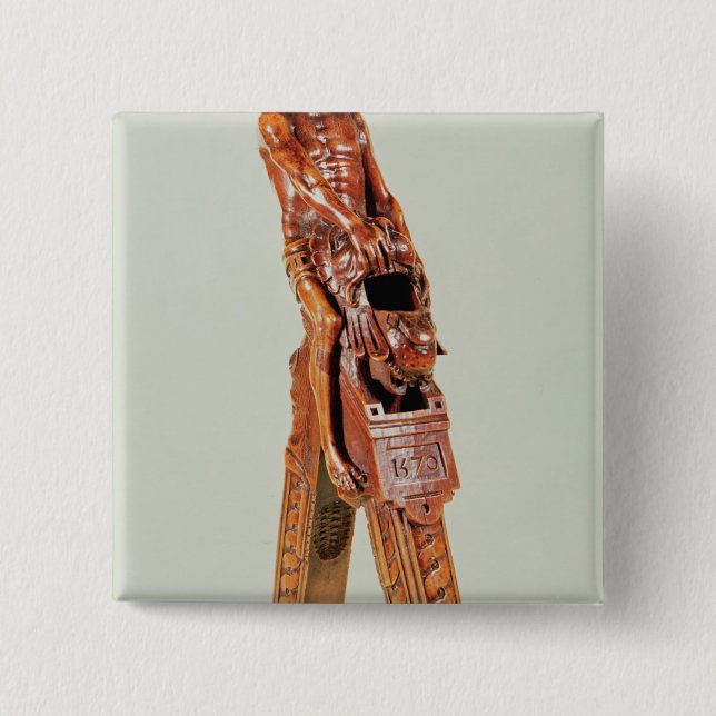 Badge Carré 5 Cm Casse-noix sous forme d'homme (Devant)