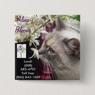 Badge Carré 5 Cm Cat