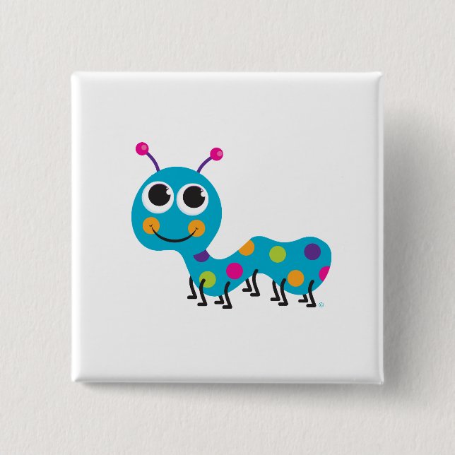 Badge Carré 5 Cm Caterpillar se boutonnent (Devant)