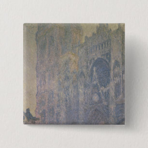 Badge Carré 5 Cm Cathédrale de Claude Monet   Rouen, harmonie dans