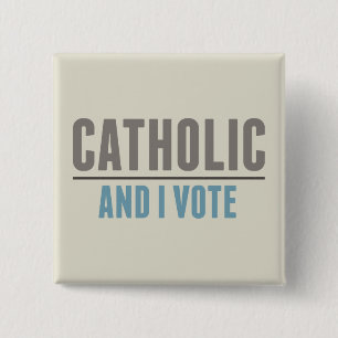 Badge Carré 5 Cm Catholic And I Vote