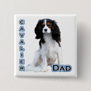 Badge Carré 5 Cm Cavalier Papa 4 - Bouton