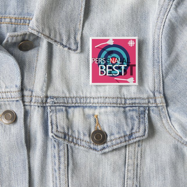 Badge Carré 5 Cm CBC Personal Best (En situation)
