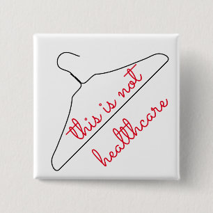 Badge Carré 5 Cm ce n'est pas des soins de santé (hanger)