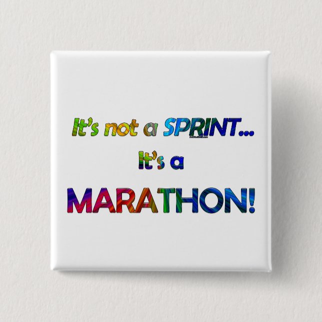 Badge Carré 5 Cm Ce n'est pas un sprint… (Devant)