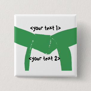 Badge Carré 5 Cm Ceinture verte d'arts martiaux