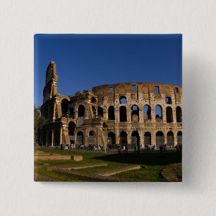 Badge Carré 5 Cm Célèbre Colisée à Rome Italie Monument 2