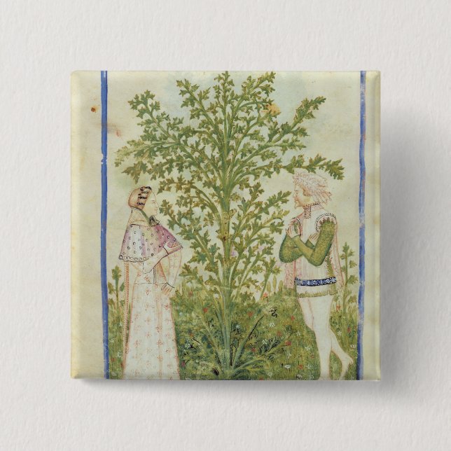 Badge Carré 5 Cm Céleri de Lat de Nouv Acq, de 'Tacuinum Sanitatis (Devant)