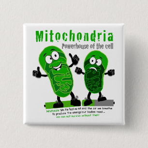 Badge Carré 5 Cm Centrale électrique de mitochondries de la cellul