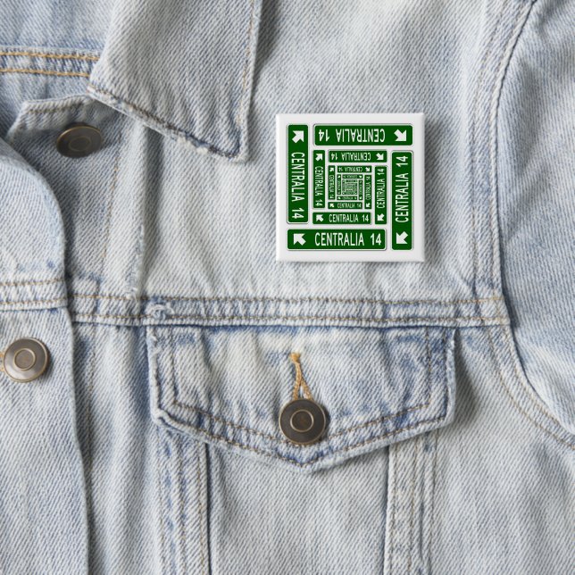 Badge Carré 5 Cm Centralia PA (En situation)
